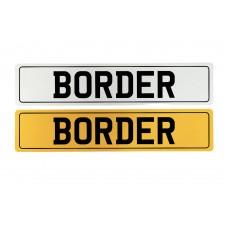 NUMBER PLATES FRONT AND REAR WITH BORDER PAIR 